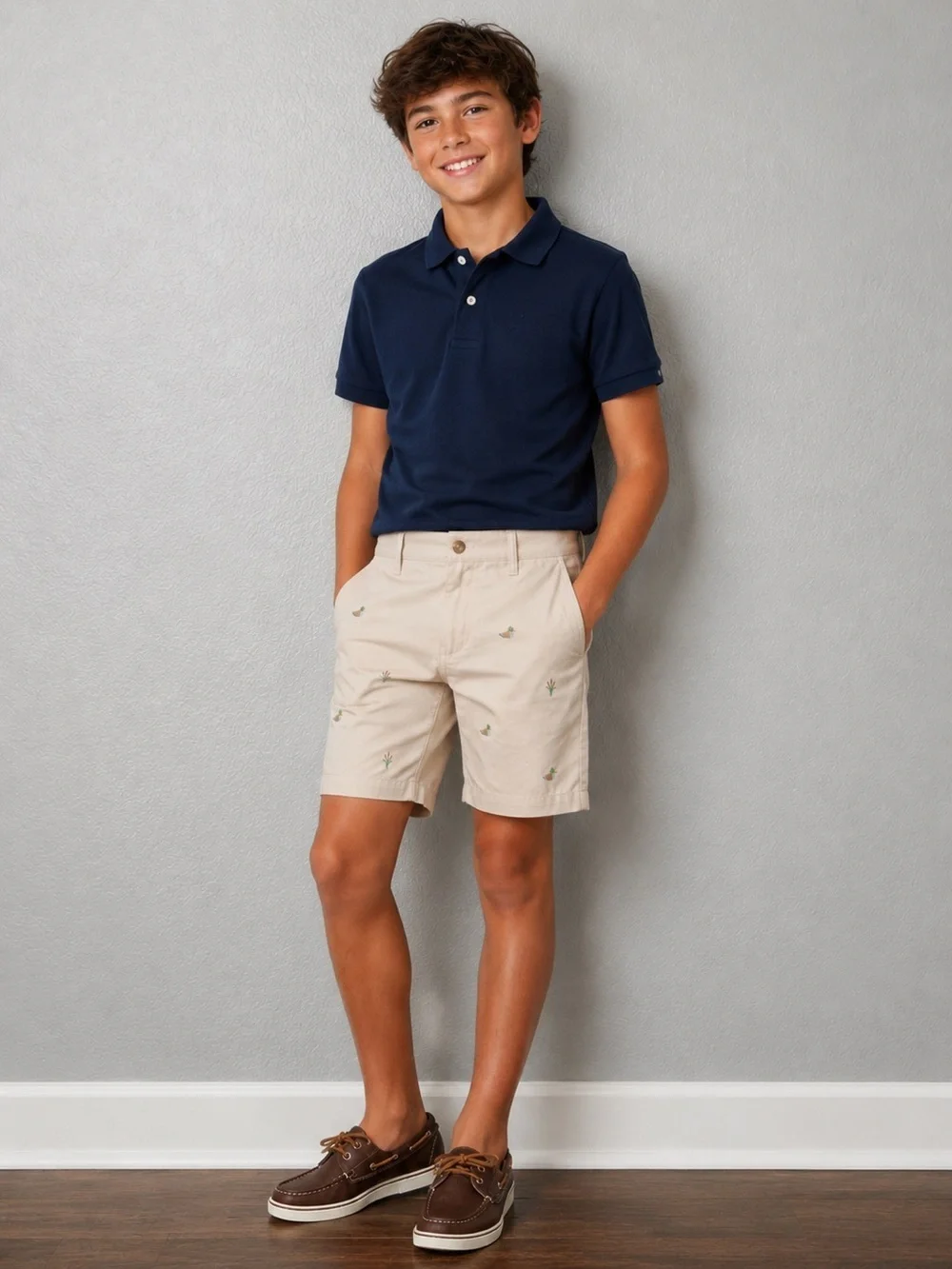 Beaufort Bonnet Company TBBC Embroidered Charlie Chino Khaki Shorts Ducks (026)